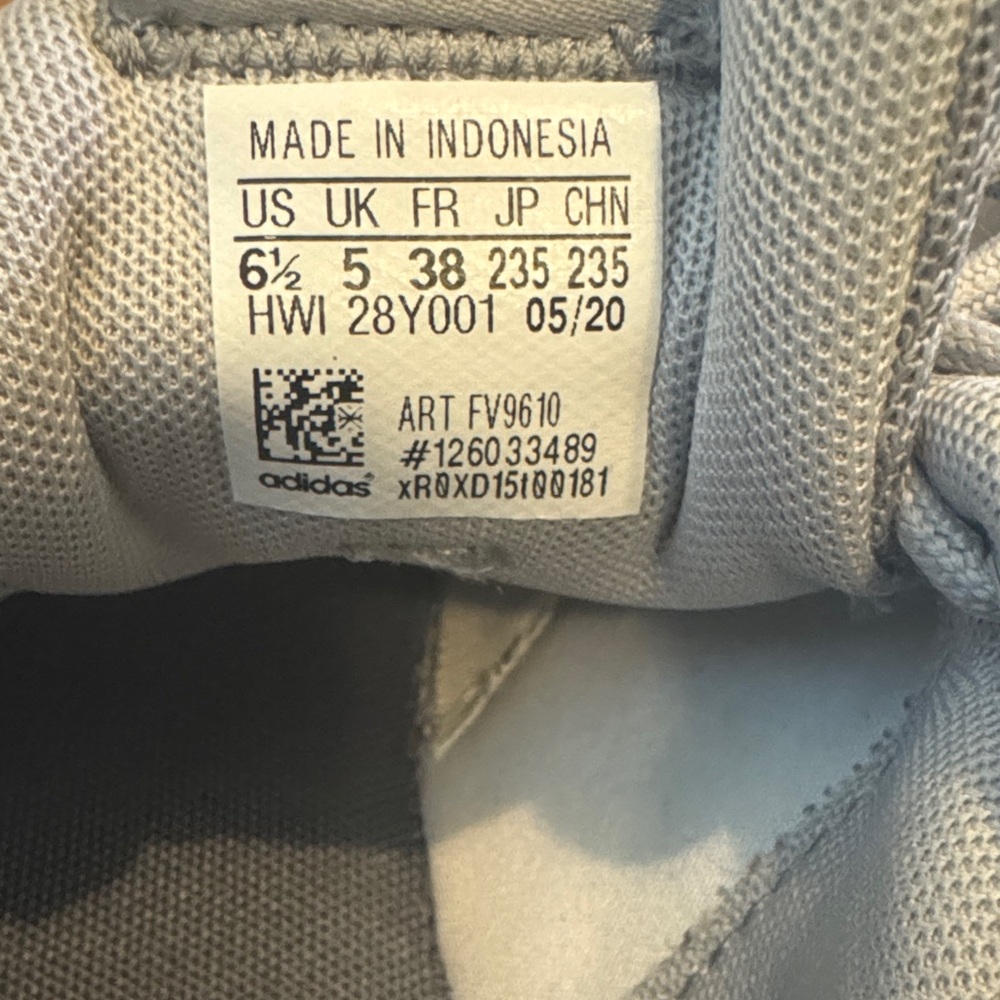 Adidas Womens Light Gray Athletic Shoes - Picture 4 of 4